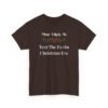 Unisex t-shirt from Twisted Angell with the sarcastic phrase “Most Likely To Text The Ex On Christmas Eve” printed on the front.