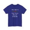 Unisex t-shirt from Twisted Angell with the sarcastic phrase “Most Likely To Post "I'm So Blessed" Ironically” printed on the front.