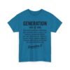 Unisex t-shirt from Twisted Angell with the sarcastic phrase “Generation X” printed on the front.