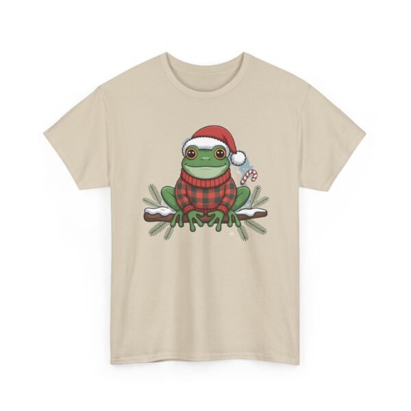Unisex t-shirt from Twisted Angell with the sarcastic phrase “Festive Frog” printed on the front.