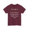Unisex t-shirt from Twisted Angell with the sarcastic phrase “Most Likely To Be The “Before” Example In The Family Group Chat” printed on the front.