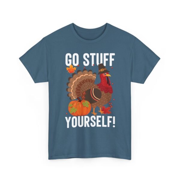 Unisex t-shirt from Twisted Angell with the sarcastic phrase “Go Stuff Yourself” printed on the front.