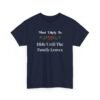 Unisex t-shirt from Twisted Angell with the sarcastic phrase “Most Likely To Hide Until The Family Leaves” printed on the front.