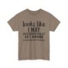 Unisex t-shirt from Twisted Angell with the sarcastic phrase “Looks Like I May Accidentally Get Drunk On Purpose Today” printed on the front.