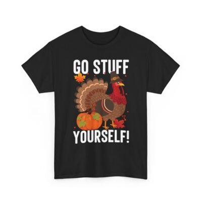 Unisex t-shirt from Twisted Angell with the sarcastic phrase “Go Stuff Yourself” printed on the front.