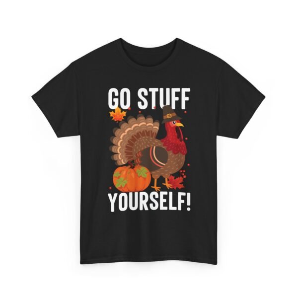 Unisex t-shirt from Twisted Angell with the sarcastic phrase “Go Stuff Yourself” printed on the front.