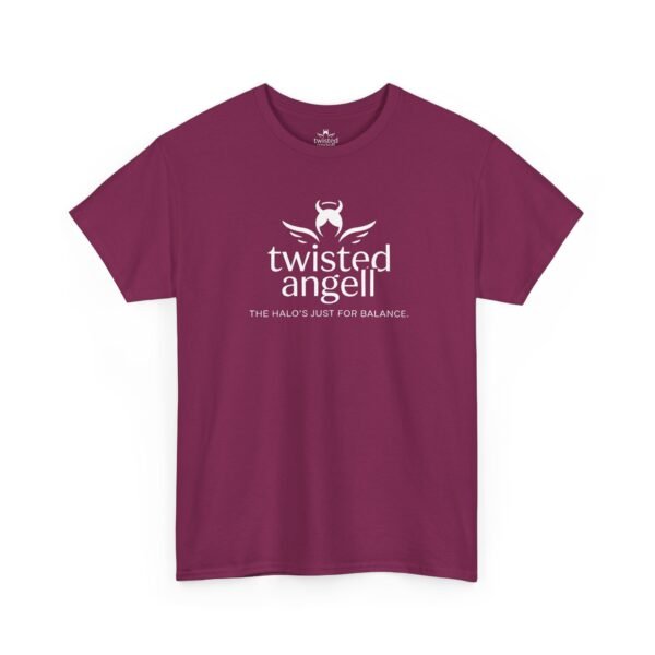 Unisex t-shirt from Twisted Angell with the sarcastic phrase “Twisted Angell - White” printed on the front.