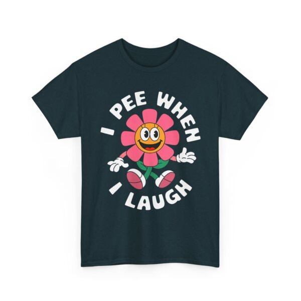 Unisex t-shirt from Twisted Angell with the sarcastic phrase “I Pee When I Laugh” printed on the front.