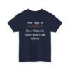 Unisex t-shirt from Twisted Angell with the sarcastic phrase “Most Likely To Have Glitter In Their Hair Until March” printed on the front.