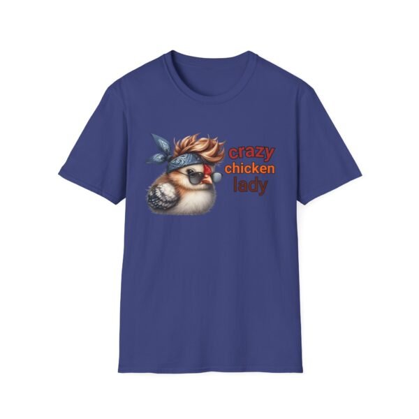 Unisex t-shirt from Twisted Angell with the sarcastic phrase “Crazy Chicken Lady” printed on the front.