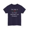 Unisex t-shirt from Twisted Angell with the sarcastic phrase “Most Likely To Say Let's Hibernate And Disappear” printed on the front.