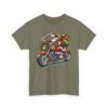 Unisex t-shirt from Twisted Angell with the sarcastic phrase “Santa on a Motorcycle” printed on the front.