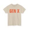 Unisex t-shirt from Twisted Angell with the sarcastic phrase “Gen X in Orange” printed on the front.