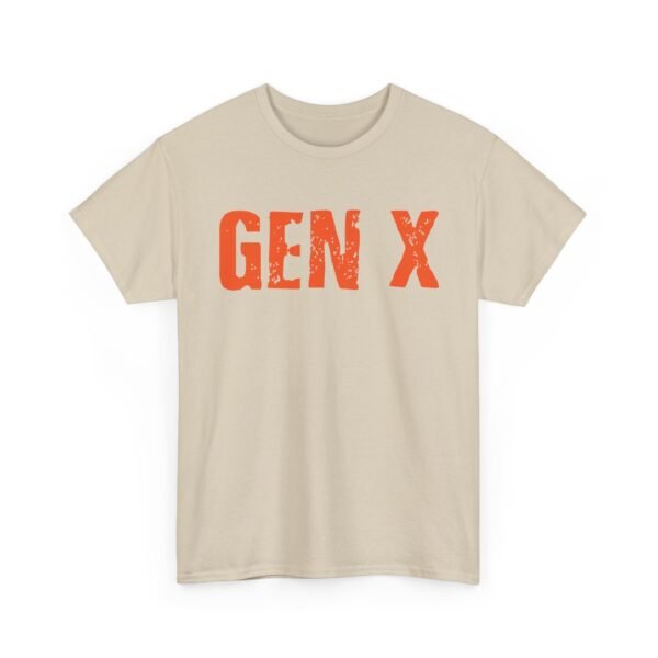 Unisex t-shirt from Twisted Angell with the sarcastic phrase “Gen X in Orange” printed on the front.