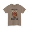 Unisex t-shirt from Twisted Angell with the sarcastic phrase “Time To Get Basted” printed on the front.