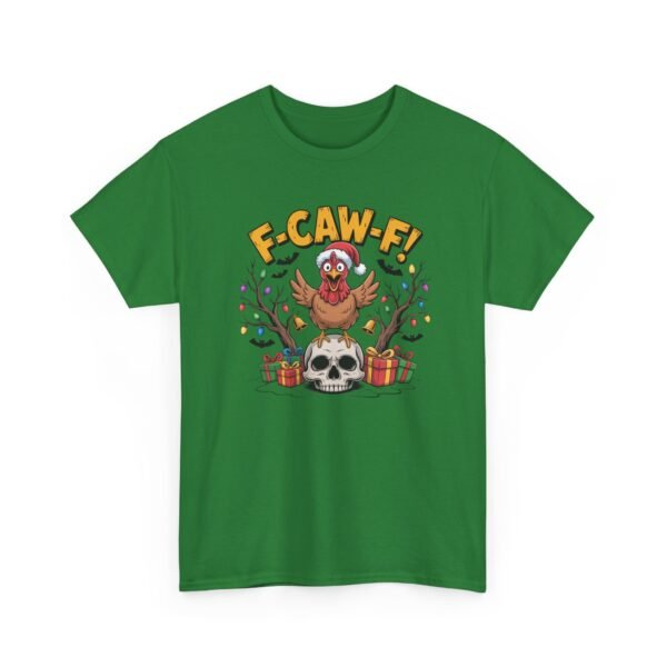Unisex t-shirt from Twisted Angell with the sarcastic phrase “F-Caw-F - Christmas” printed on the front.