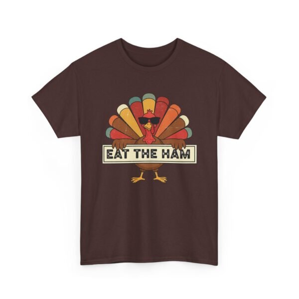 Unisex t-shirt from Twisted Angell with the sarcastic phrase “Eat the Ham” printed on the front.