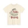 Unisex t-shirt from Twisted Angell with the sarcastic phrase “Will Trade Brother For Presents” printed on the front.