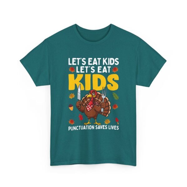 Unisex t-shirt from Twisted Angell with the sarcastic phrase “Let's Eat Kids - Let's Eat, Kids” printed on the front.