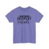 Unisex t-shirt from Twisted Angell with the sarcastic phrase “It's Way Too Peopley Outside” printed on the front.