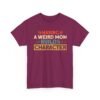 9426717553576251232_2048-1.jpeg Unisex t-shirt from Twisted Angell with the sarcastic phrase “Having a Weird Mom Builds Character” printed on the front.