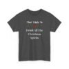 Unisex t-shirt from Twisted Angell with the sarcastic phrase “Most Likely To Drink All The Christmas Spirits” printed on the front.