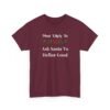 9588346159647993312_2048.jpeg Unisex t-shirt from Twisted Angell with the sarcastic phrase “Most Likely To Ask Santa To Define Good” printed on the front.