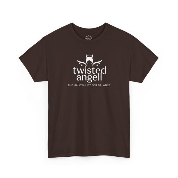 Unisex t-shirt from Twisted Angell with the sarcastic phrase “Twisted Angell - White” printed on the front.