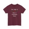 Unisex t-shirt from Twisted Angell with the sarcastic phrase “Most Likely To Have A Christmas Party” printed on the front.