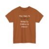 Unisex t-shirt from Twisted Angell with the sarcastic phrase “Most Likely To Bring Up Politics At Dinner” printed on the front.