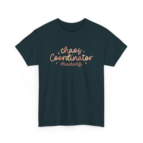 9696146053004793500_2048.jpeg Unisex t-shirt from Twisted Angell with the sarcastic phrase “Chaos Coordinator #teacherlife” printed on the front.