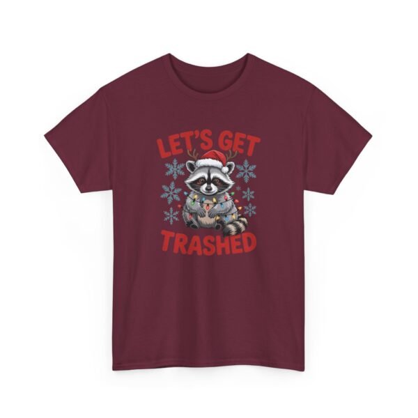 Unisex t-shirt from Twisted Angell with the sarcastic phrase “Let's Get Trashed” printed on the front.