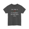 Unisex t-shirt from Twisted Angell with the sarcastic phrase “Most Likely To Cry Watching The Kids Open Gifts” printed on the front.
