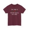 Unisex t-shirt from Twisted Angell with the sarcastic phrase “Most Likely To Mistake Eggnog For Coffee” printed on the front.