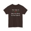 Unisex t-shirt from Twisted Angell with the sarcastic phrase “Most Likely To Hide The Elf So No One Finds It” printed on the front.