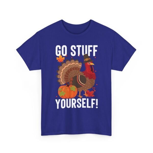 Unisex t-shirt from Twisted Angell with the sarcastic phrase “Go Stuff Yourself” printed on the front.