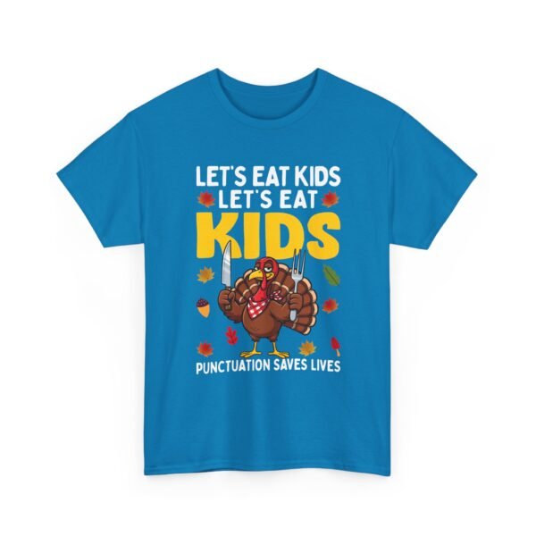 Unisex t-shirt from Twisted Angell with the sarcastic phrase “Let's Eat Kids - Let's Eat, Kids” printed on the front.