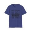 Unisex t-shirt from Twisted Angell with the sarcastic phrase “Don't Rush Me, It's Not The Last Minute, I have Plenty Of Time” printed on the front.