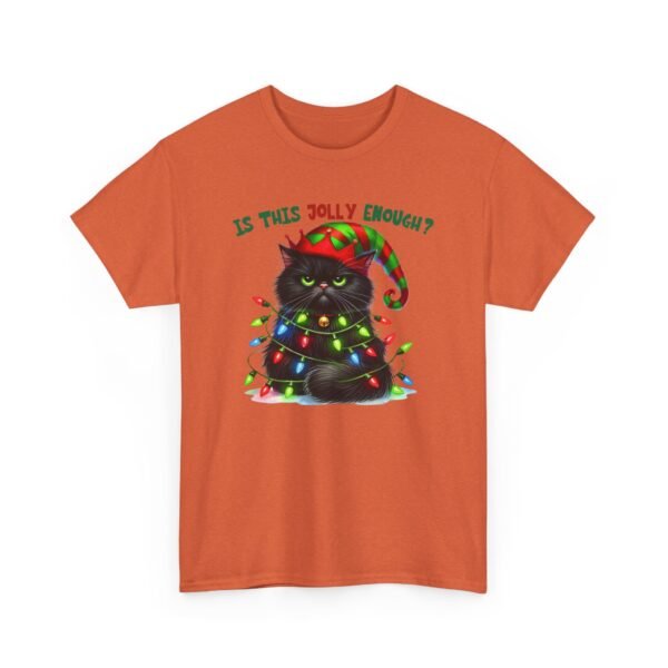 Unisex t-shirt from Twisted Angell with the sarcastic phrase “Is This Jolly Enough?” printed on the front.