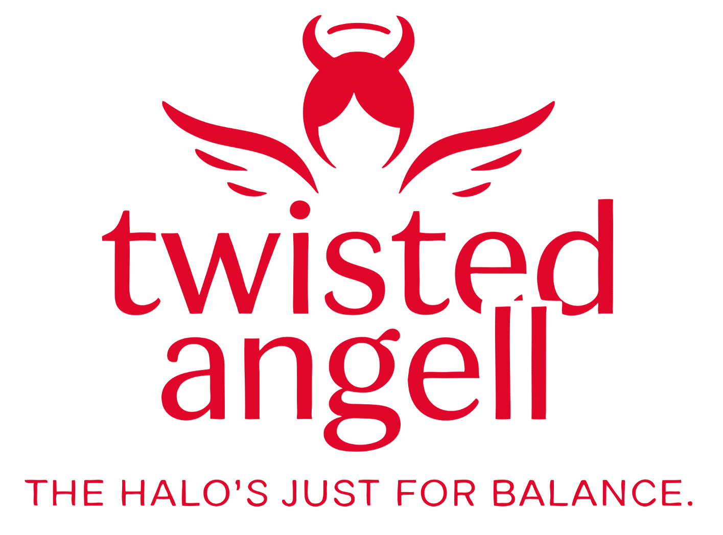Twisted Angell logo – halo and horns graphic.