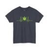 Cannabis Heartbeat Tee — Marijuana Leaf ECG