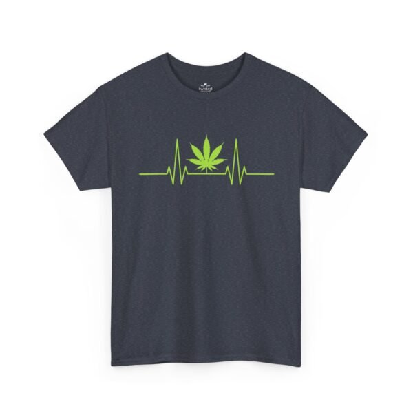 Cannabis Heartbeat Tee — Marijuana Leaf ECG