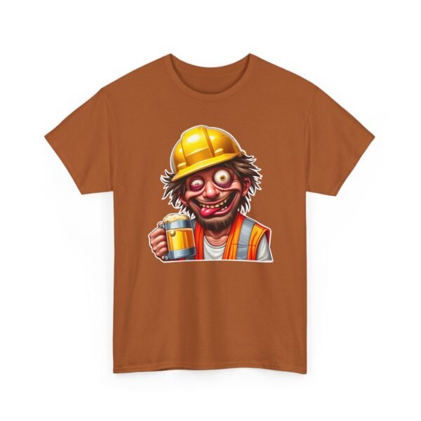 Construction Worker Beer T-Shirt — Funny Hard Hat Drinker Tee