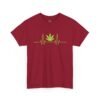 Cannabis Heartbeat Tee — Marijuana Leaf ECG