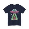 Alien UFO Abduction — Cute Green Alien Beaming Up Potted Marijuana Plant