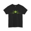 Cannabis Heartbeat Tee — Marijuana Leaf ECG