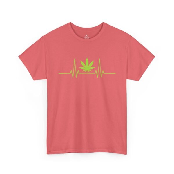 Cannabis Heartbeat Tee — Marijuana Leaf ECG