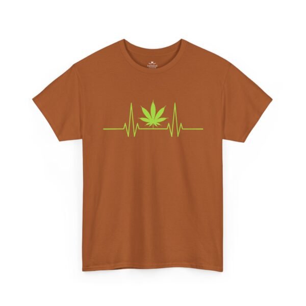 Cannabis Heartbeat Tee — Marijuana Leaf ECG