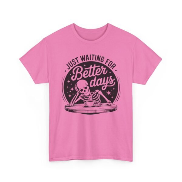 Just Waiting for Better Days Skeleton Tee — Vintage Goth Graphic T-Shirt