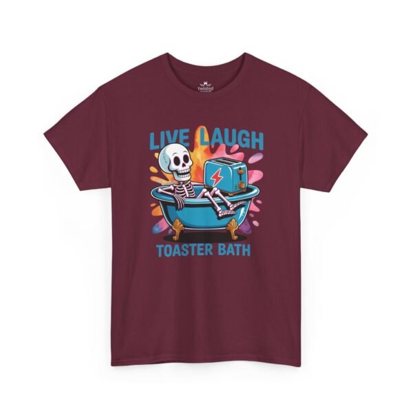 15171004619138718210_2048.jpeg "Live Laugh Toaster Bath" Skeleton Bathtub Graphic Tee